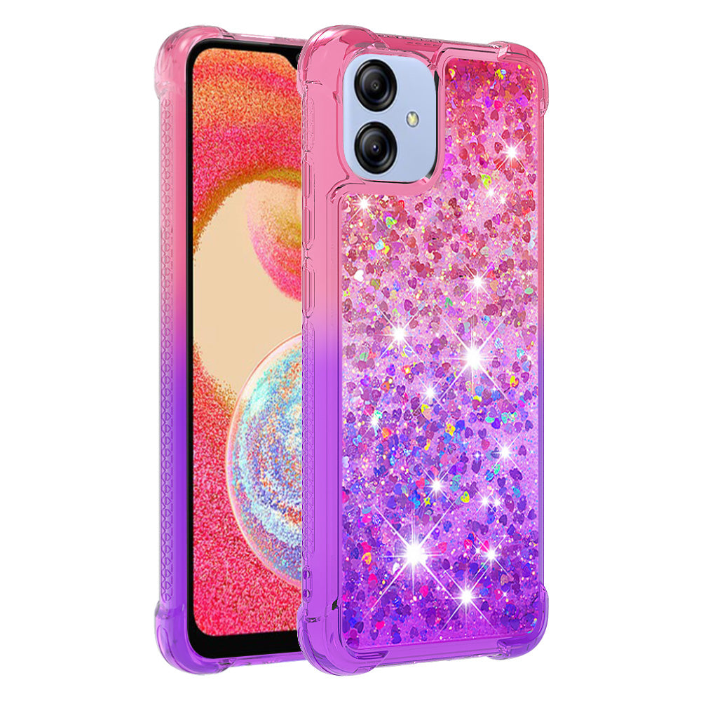 YB Quicksand Series-3 for Samsung Galaxy A04e 4G / F04 4G / M04 4G Drop-proof TPU Phone Back Cover Gradient Quicksand Liquid Flowing Sparkle Phone Case YB Quicksand Series-3 for Samsung Galaxy A04e 4G / F04 4G / M04 4G Drop-proof TPU Phone Back Cover Gradient Quicksand Liquid Flowing Sparkle Phone Case